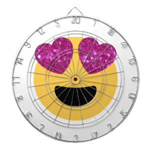 glitter hartoog emoji dartbord