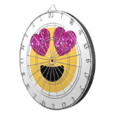glitter hartoog emoji dartbord (Voorkant Rechts)