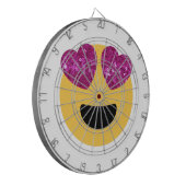 glitter hartoog emoji dartbord (Voorkant Links)