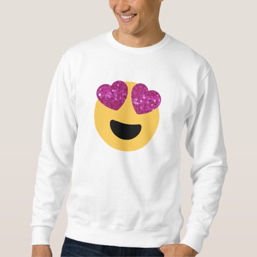 glitter hartoog emoji mannen sweatshirt (Voorkant)