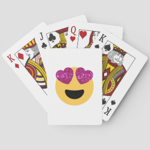 glitter hartoog emoji pokerkaarten