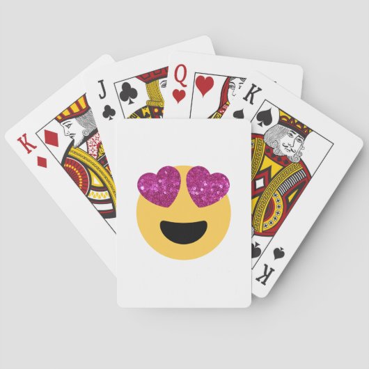 glitter hartoog emoji pokerkaarten (Achterkant)