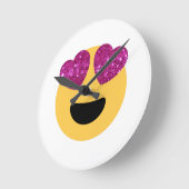 glitter hartoog emoji ronde klok (Hoek)