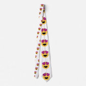 glitter hartoog emoji stropdas (Achterkant)