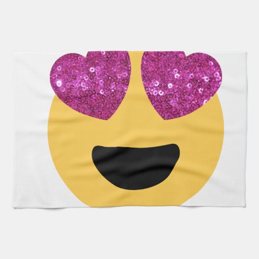 glitter hartoog emoji theedoek (Horizontaal)