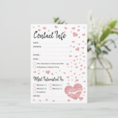 Glitter hartroze lippen Contact Info Wish List (Staand voorkant)