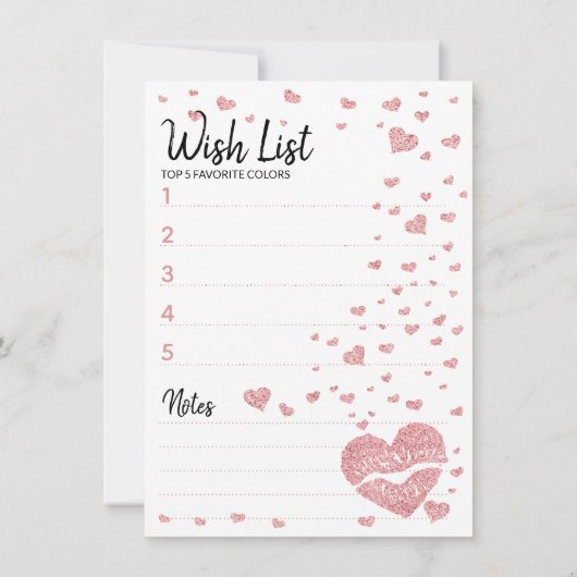 Glitter hartroze lippen Contact Info Wish List (Achterkant)