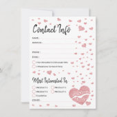 Glitter hartroze lippen Contact Info Wish List (Voorkant)