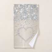 Glitter Heart en diamanten op een gladde blush Bad Handdoek (Handdoek)