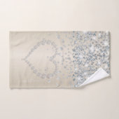 Glitter Heart en diamanten op een gladde blush Bad Handdoek (Handdoek)