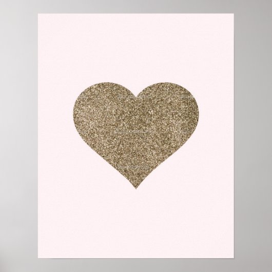 Glitter Heart Nursery Print (Voorkant)