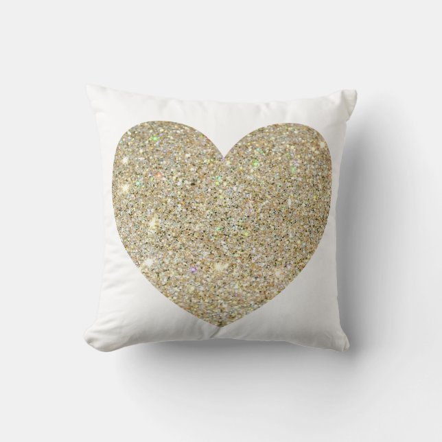 Glitter Heart Sierkussen (Voorkant)