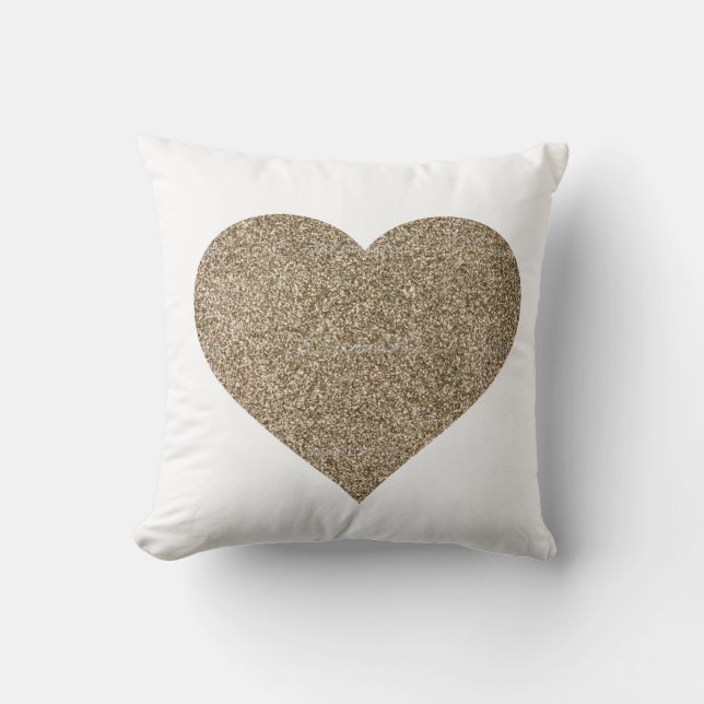 Glitter Heart Sierkussen (Voorkant)