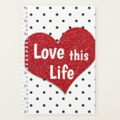 Glitter Heart van het Inspirerend leven Planner (Voorkant)
