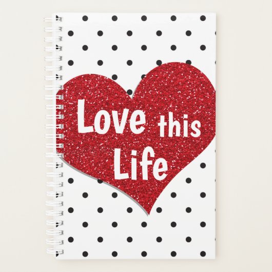 Glitter Heart van het Inspirerend leven Planner (Voorkant)