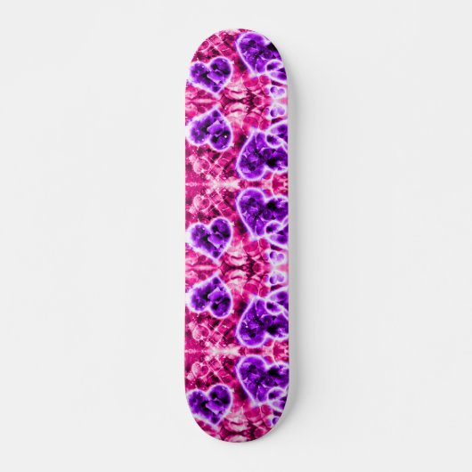 Glitter Hearts Cruiser Custom Pro Long Board Persoonlijk Skateboard (Voorkant)