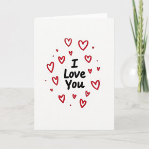 Glitter Hearts Ik Hou Van Jou Kaart