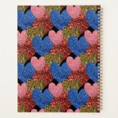 Glitter Hearts Modern Glam Monogram Planner (Achterkant)