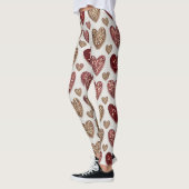 Glitter Hearts Pattern – Sparkling Romantic Love  Leggings (Links)