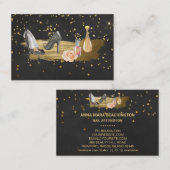 *~* Glitter Heels Nail Poolse parfume Gold Foil Visitekaartje (Voorkant / Achterkant)