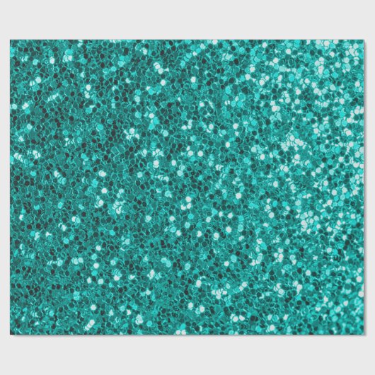 Glitter heldere turkooistextuur cadeaupapier (Vlak)