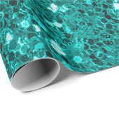 Glitter heldere turkooistextuur cadeaupapier (Rol Hoek)