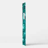 Glitter heldere turkooistextuur Case-Mate iPhone case (Achterkant / Rechts)
