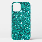Glitter heldere turkooistextuur Case-Mate iPhone case (Achterkant)