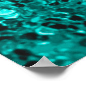 Glitter heldere turkooistextuur poster (Hoek)