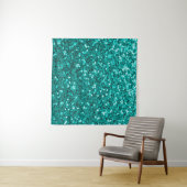Glitter heldere turkooistextuur wandkleed (In situ)