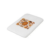 Glitter Herfst Bloemen Pompoen Dankzegging Badmat (Gekanteld)
