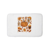 Glitter Herfst Bloemen Pompoen Dankzegging Badmat (Voorkant)