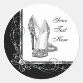 Glitter High Heel Shoe Stickers (Voorkant)
