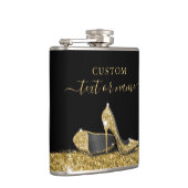 Glitter High Heels Black Gold Heupfles (Rechts)