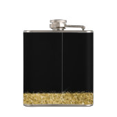 Glitter High Heels Black Gold Heupfles (Achterkant)