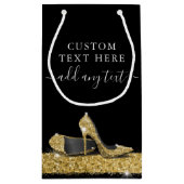 Glitter High Heels Black Gold Klein Cadeauzakje (Achterkant)