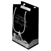 Glitter High Heels Black Silver Custom Klein Cadeauzakje (Achterkant Gekanteld)