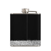 Glitter High Heels Black Silver, persoonlijk Heupfles (Achterkant)