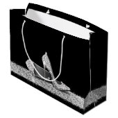 Glitter High Heels Silver Black - Aangepast groot Groot Cadeauzakje (Achterkant Gekanteld)