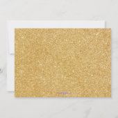 Glitter Hollywood Sweet 16 Birthday Invitation Kaart (Achterkant)