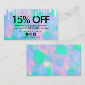 Glitter Holo Drip Korting Bedankt Visitekaartje (Voorkant / Achterkant)