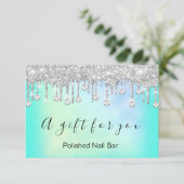 Glitter-holograaf voor cadeaubonnen Stapelbalk (Staand voorkant)
