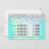 Glitter-holograaf voor cadeaubonnen Stapelbalk (Achterkant)