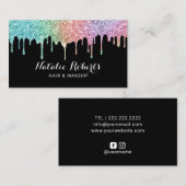 Glitter-holografisch apparaat maakt artistieke sal visitekaartje (Voorkant / Achterkant)