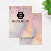 Glitter-holografisch Logo Ketting beeldscherm Visitekaartje (Bureau)