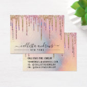 Glitter-holografisch oprolscherm visitekaartje (Bureau)