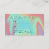 Glitter-holografisch stuurprogramma Schoonheidssal Afsprakenkaartje (Achterkant)