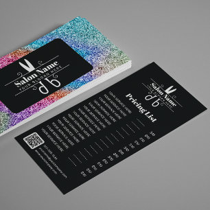Glitter Holografische Kapperszaak Prijslijst  Reclamekaart