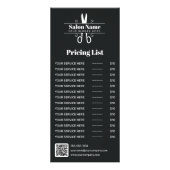 Glitter Holografische Kapsalon prijslijst Reclamekaart (Voorkant)