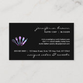 Glitter Holographic Bakery Pastry Chef Visitekaartje (Achterkant)